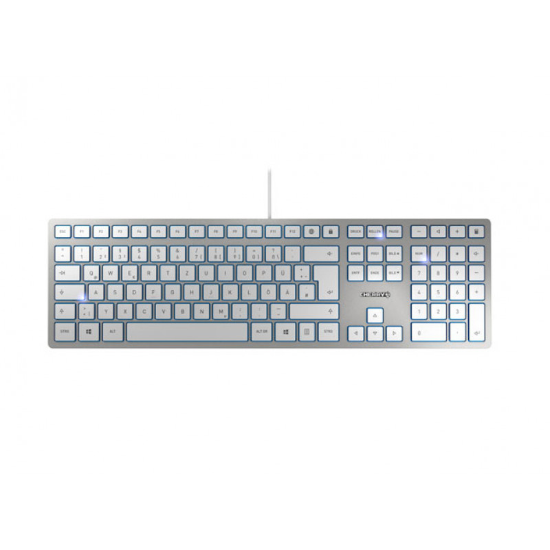 CHERRY KC 6000 SLIM - Tastatur - Deutsch - Silber