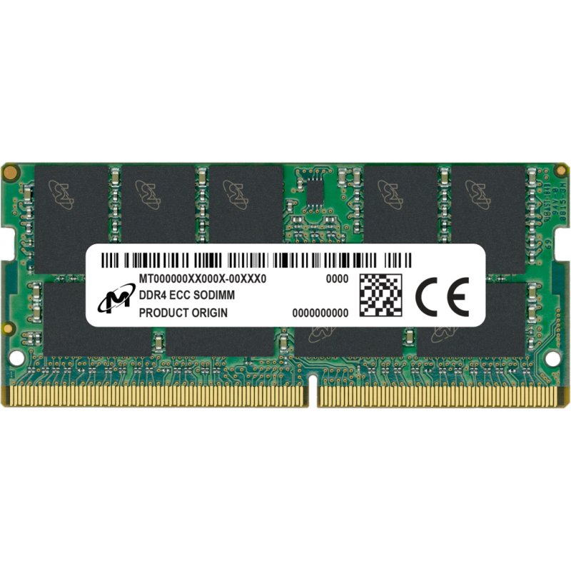 Micron MTA9ASF2G72HZ-3G2F1R memory module 16 GB DDR4 3200 MHz ECC