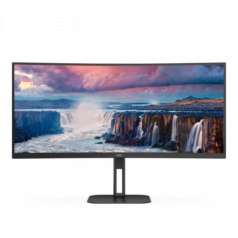 AOC V5 CU34V5C LED display 86,4 cm (34") 3440 x 1440 pixels Wide Quad HD Noir