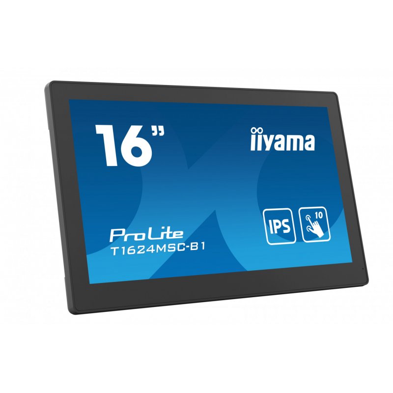 iiyama T1624MSC-B1 Signage Display Interactive flat panel 39.6 cm (15.6") LCD 450 cd/m² Full HD Black Touchscreen 24/7