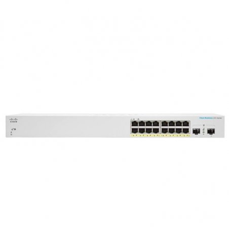 Cisco CBS220-16P-2G Géré L2 Gigabit Ethernet (10/100/1000) Connexion Ethernet, supportant l'alimentation via ce port (