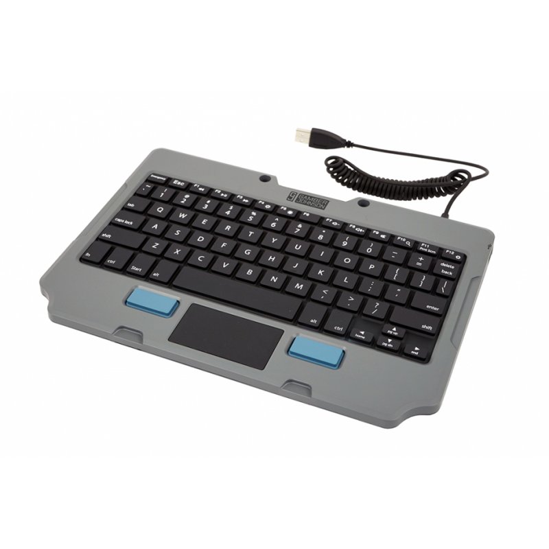 Gamber-Johnson 7160-1449-02 clavier USB QWERTZ Allemand Noir, Gris