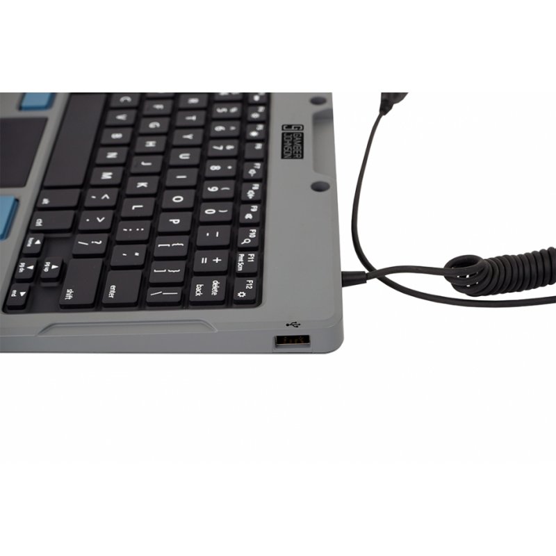 Gamber-Johnson 7160-1449-02 clavier USB QWERTZ Allemand Noir, Gris