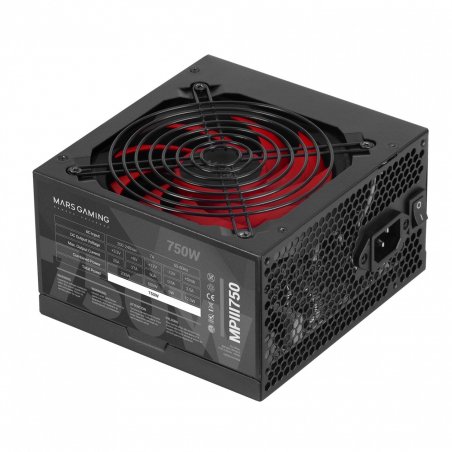 Mars Gaming MPIII750 unité d'alimentation d'énergie 750 W 20+4 pin ATX ATX Noir, Rouge