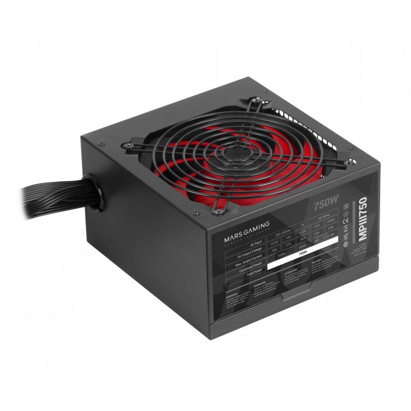Mars Gaming MPIII750 PC Power Supply 750W ATX 85% Efficiency 5 Year Warranty