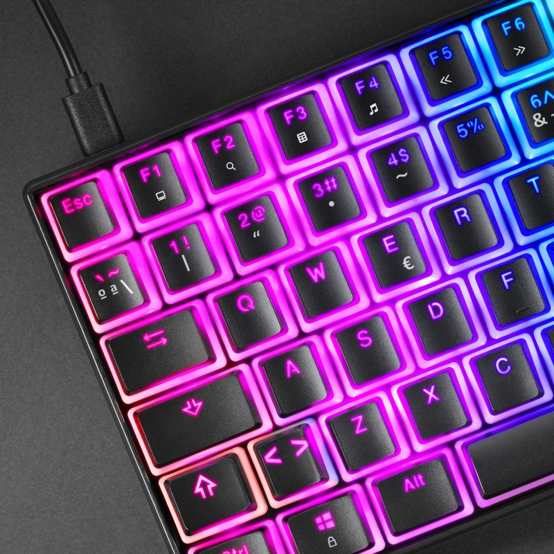 Mars Gaming MKULTRA Black RGB Mechanical Keyboard Switch Outemu SQ Blue French Language