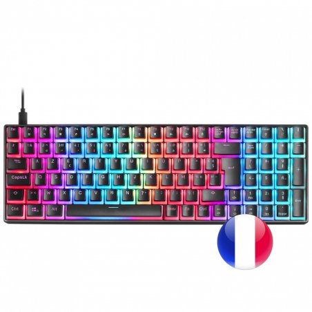 Mars Gaming MKULTRA Black RGB Mechanical Keyboard Switch Outemu SQ Red French Language