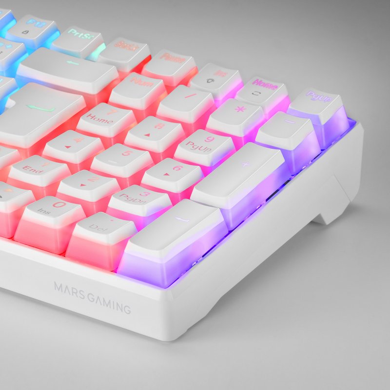 Clavier Gamer mécanique (Outemu Brown Switch) Mars Gaming MKUltra RGB (Blanc)