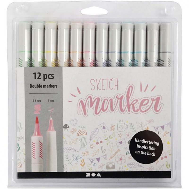 Sketch Marker - Pastel Colours 12 pcs. (37380)