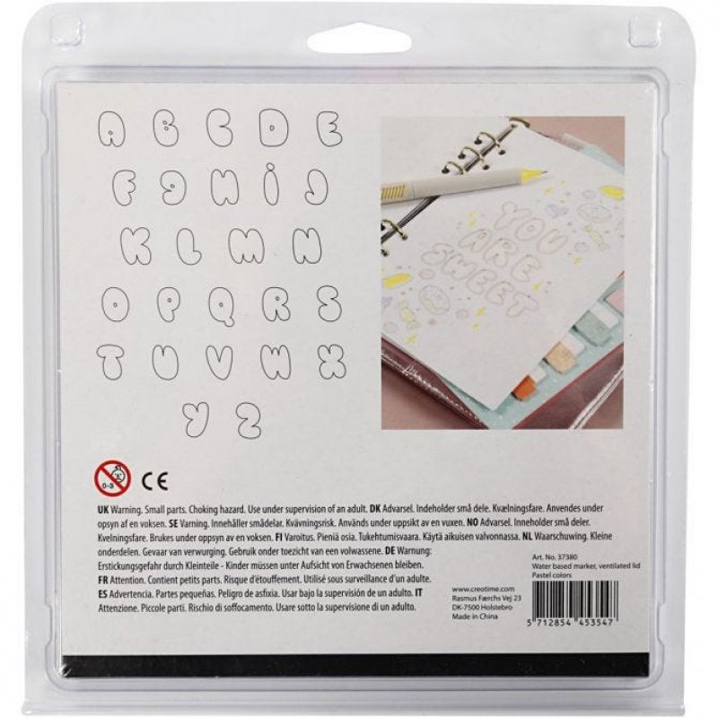 Creativ Company 37380 marker 12 pc(s) Brush/Fine tip Multicolour