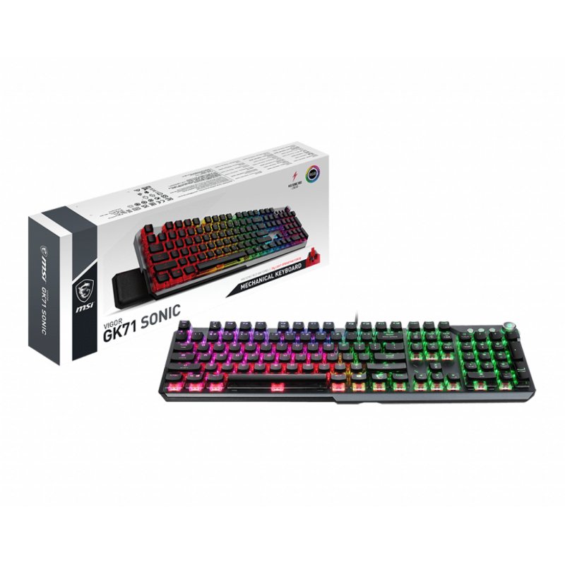 MSI VIGOR GK71 SONIC RED FR keyboard USB QWERTY French Black
