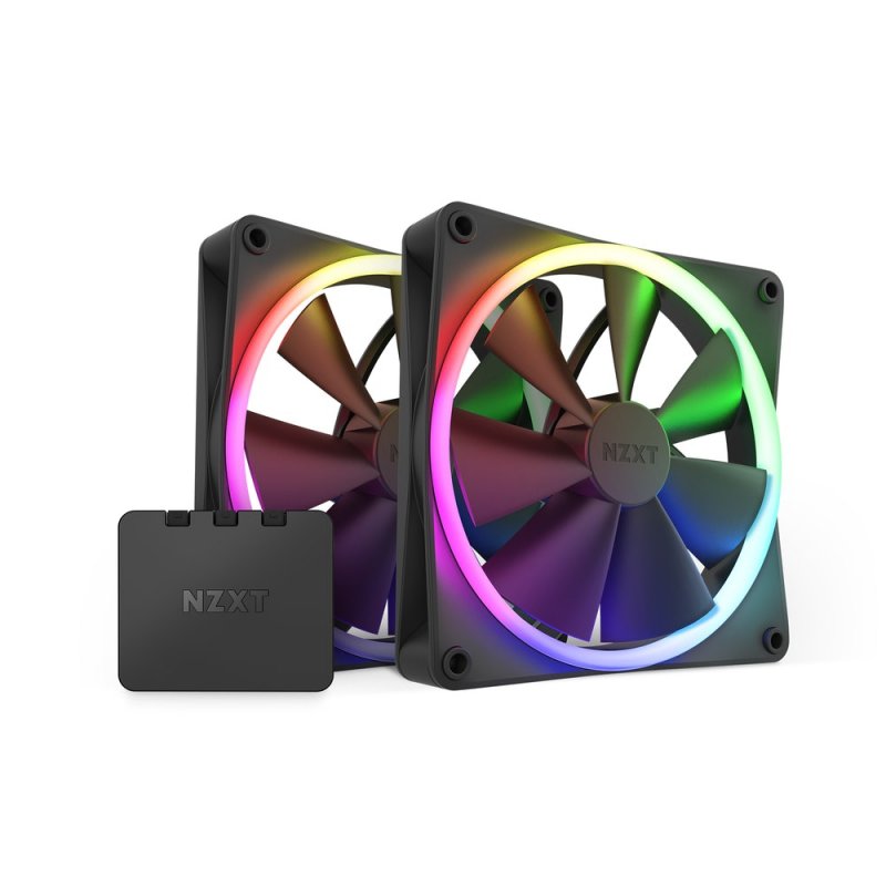 NZXT F140 RGB TWIN Boitier PC, Processeur Ventilateur 14 cm Noir 2 pièce(s)