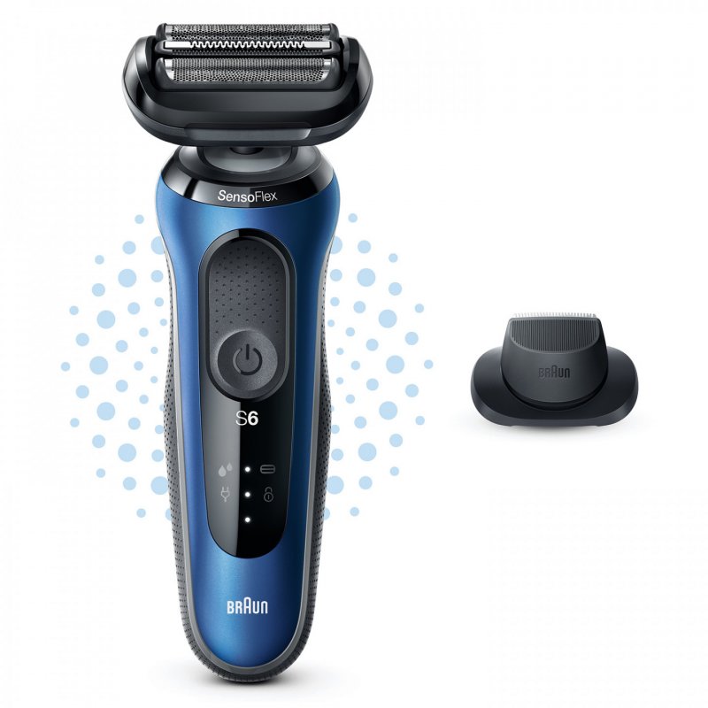 Braun Series 6 61-B1200s Foil shaver Trimmer Black, Blue