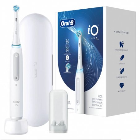 Oral-B iO Series 4 Quite Adulte Brosse à dents rotative Blanc