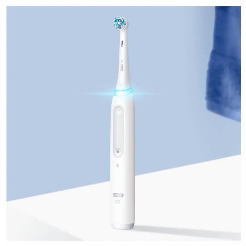 Oral-B iO Series 4 Quite Adulte Brosse à dents rotative Blanc