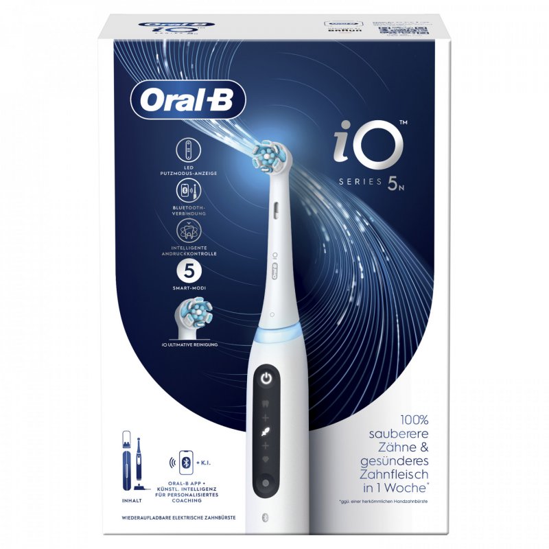Oral-B iO Series 5 Adulte Brosse à dents rotative oscillante Blanc