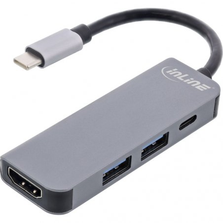 InLine Multihub USB 3.2 Gen.1, 2x USB-A, HDMI 4K/30Hz, USB Type-C PD 87W