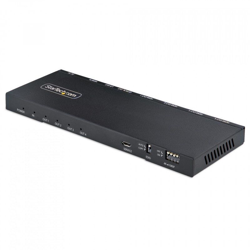 4-PORT HDMI SPLITTER - 4K 60HZ BUILT-IN SCALER