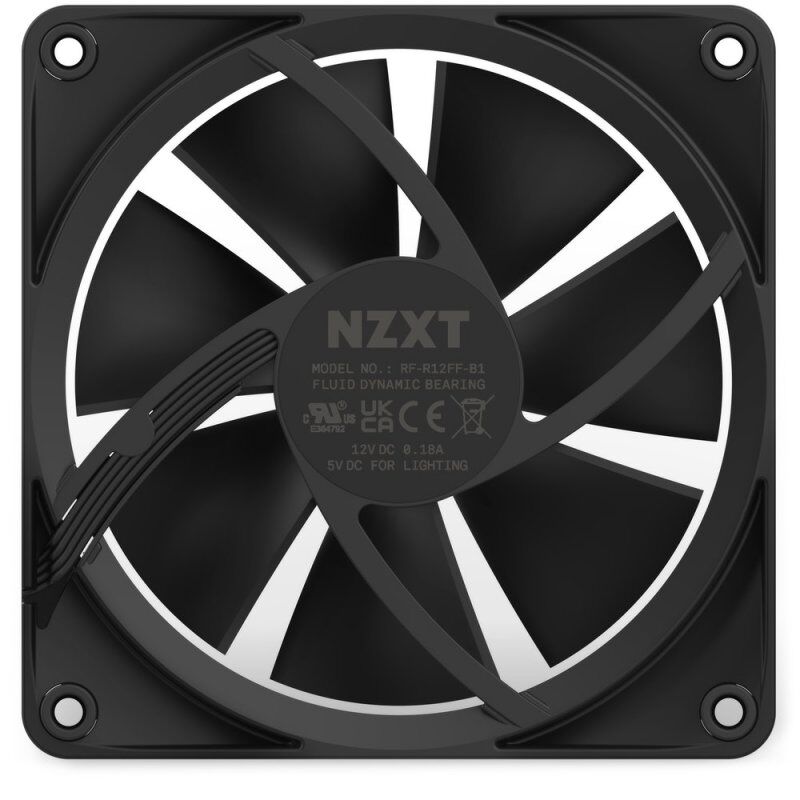 NZXT F120 RGB Boitier PC Ventilateur 12 cm Noir 1 pièce(s)