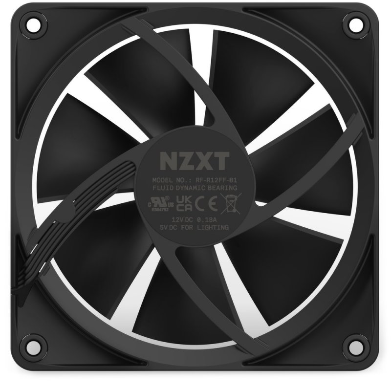 NZXT F120 RGB Single       bk 120x120x26  RF-R12SF-B1