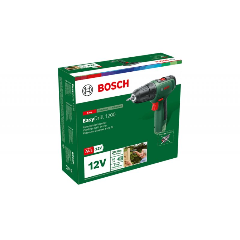 Bosch EasyDrill 1200 1500 RPM Keyless 940 g Green