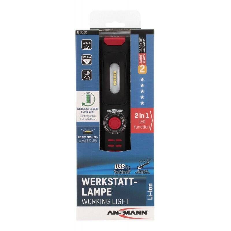 Ansmann IL300R Noir Lampe torche LED