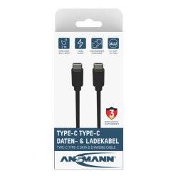 Ansmann 1700-0122 câble USB 2 m USB C Noir