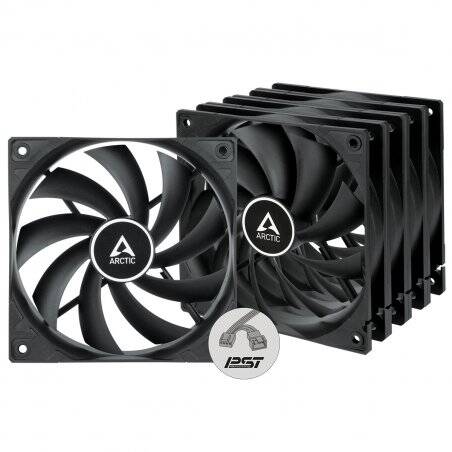 ARCTIC F12 PWM PST Boitier PC Ventilateur 12 cm Noir 5 pièce(s)