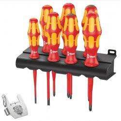 Wera Kraftform VDE/7 Heavy Metal 2 -----  7-teilig+Rack+Tool Rebel Flaschenöffner