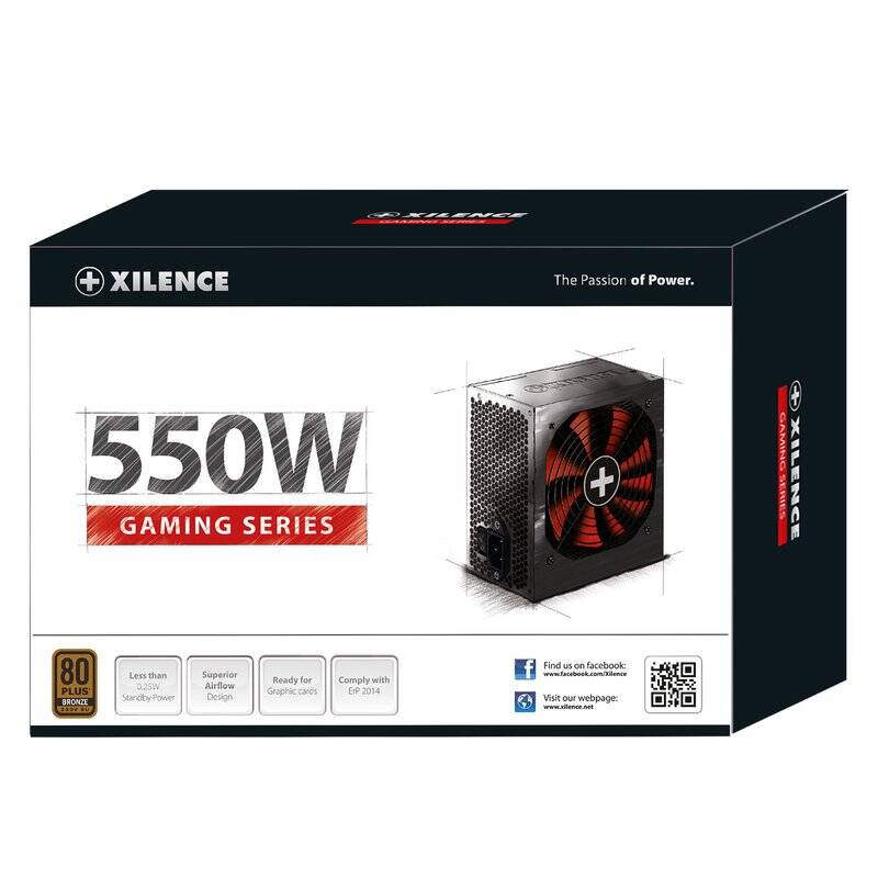Xilence Performance A+ XN215 power supply unit 550 W 20+4 pin ATX ATX Black
