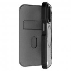QDOS QD-MS14P33F-KCL coque de protection pour téléphones portables 15,5 cm (6.1") Folio Noir, Transparent