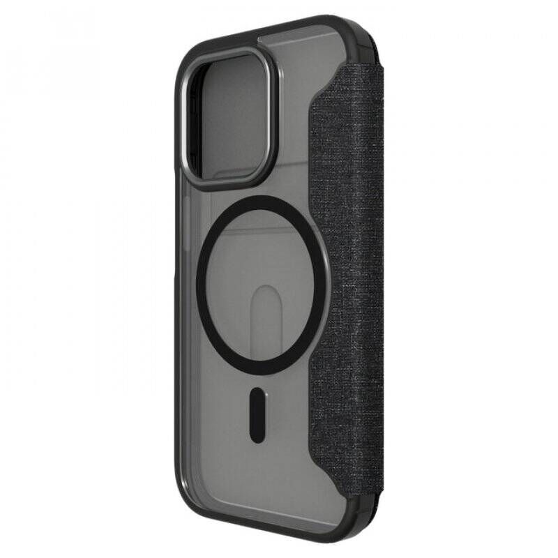 QDOS QD-MS14P33F-KCL mobile phone case 15.5 cm (6.1") Folio Black, Transparent