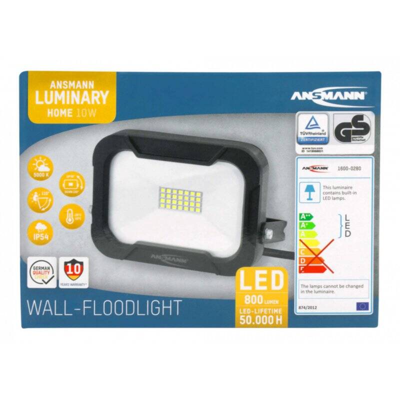 Ansmann WFL800 10 W LED Noir