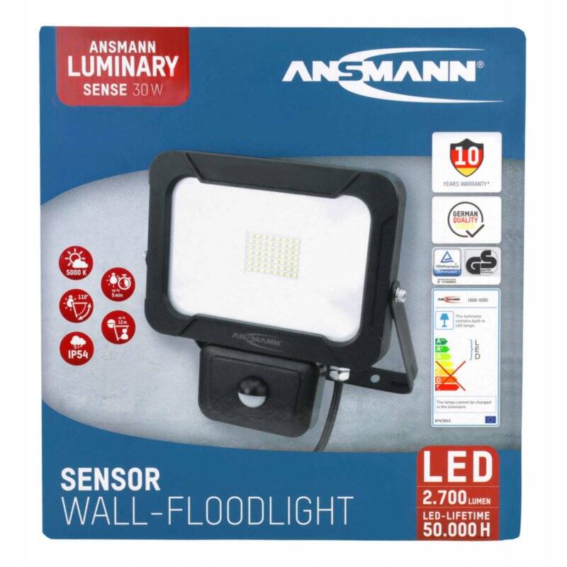 Ansmann WFL2400S 30 W LED Noir F