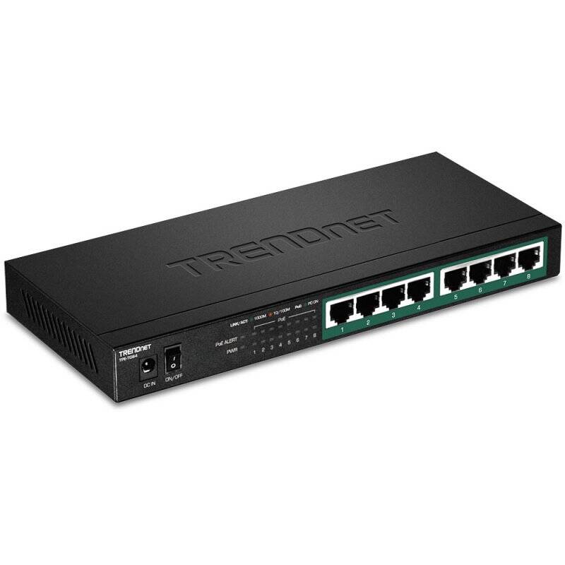 Trendnet TPE-TG84 commutateur réseau Non-géré Gigabit Ethernet (10/100/1000) Connexion Ethernet, supportant l'aliment