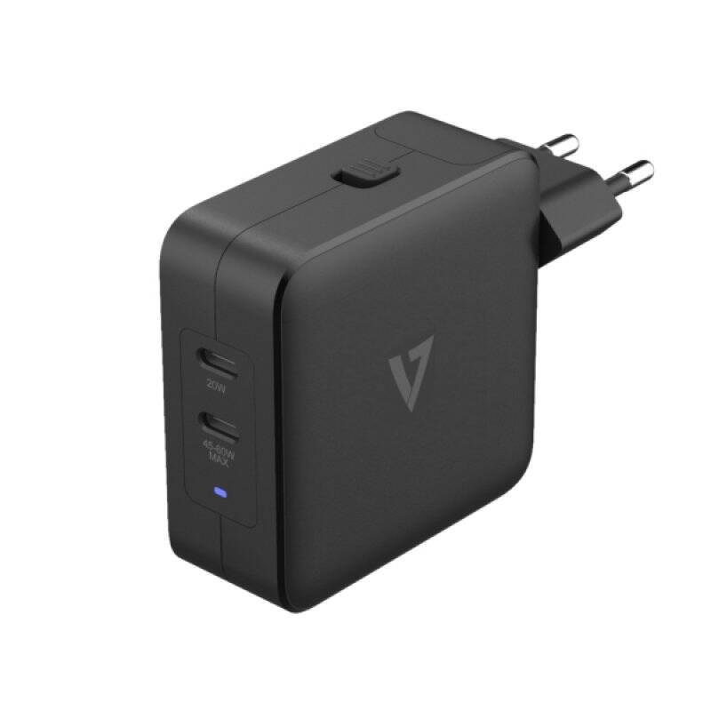 V7 ACUSBC65WGAN chargeur d'appareils mobiles Universel Noir Secteur Intérieure