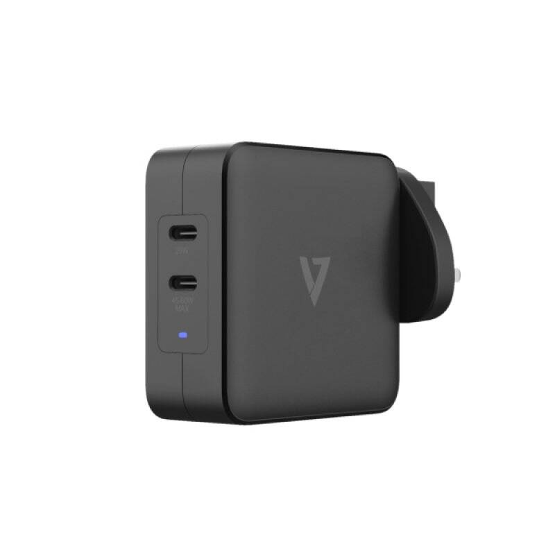 V7 ACUSBC65WGAN chargeur d'appareils mobiles Universel Noir Secteur Intérieure