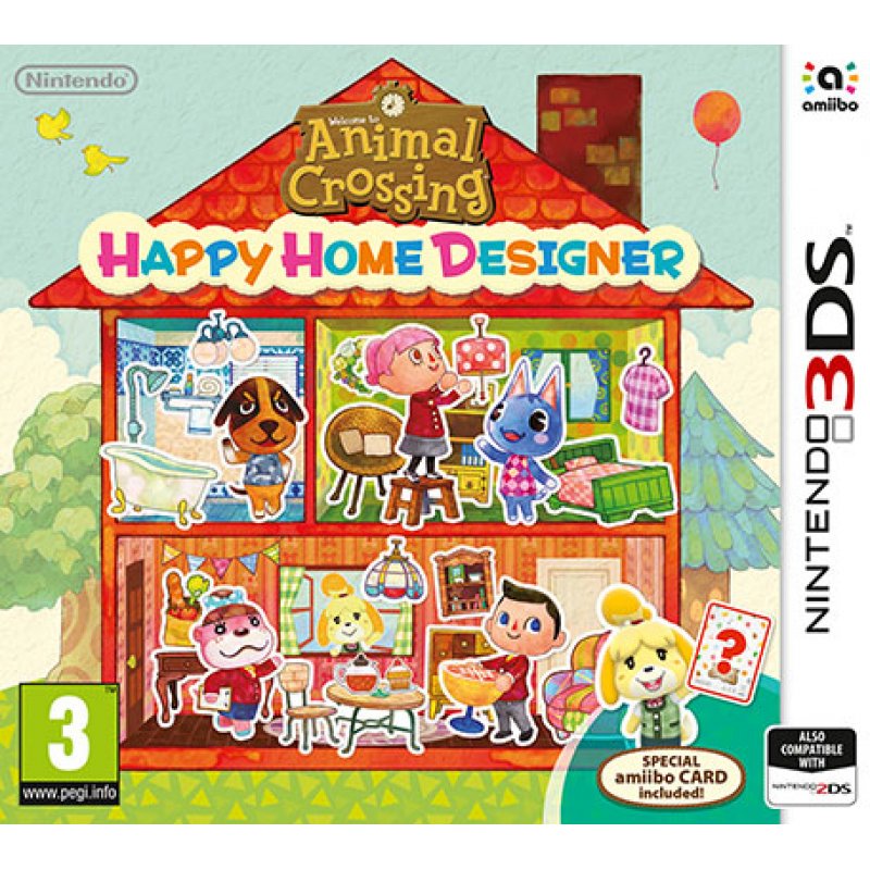 Nintendo Animal Crossing: Happy Home Designer + Amiibo Card Standard English Nintendo 3DS