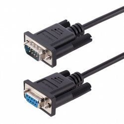 RS232 SERIAL NULL MODEM CABLE - 3M CROSSOVER SERIAL CABLE