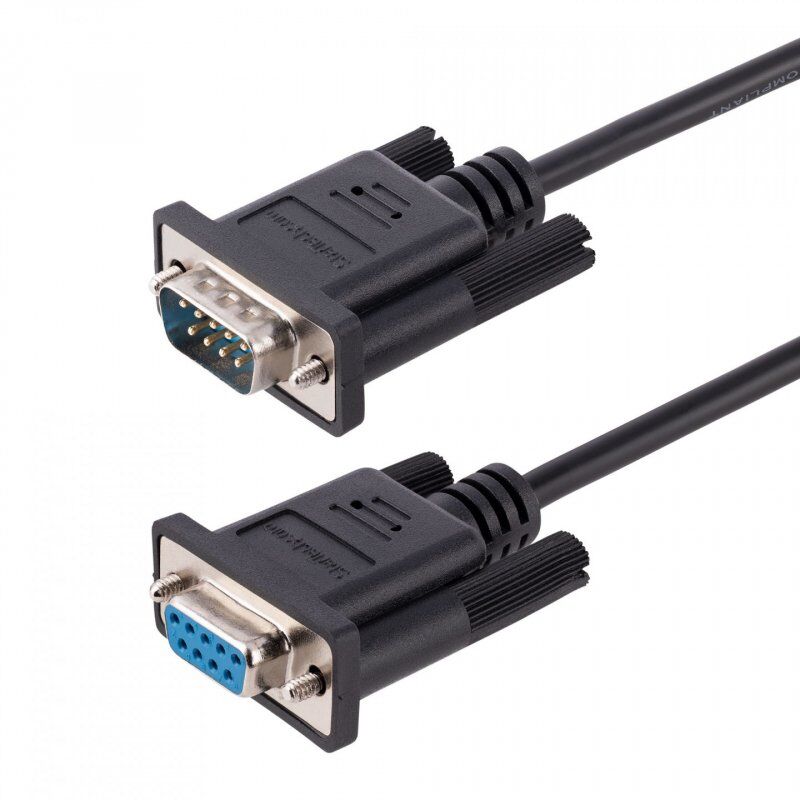 RS232 SERIAL NULL MODEM CABLE - 3M CROSSOVER SERIAL CABLE