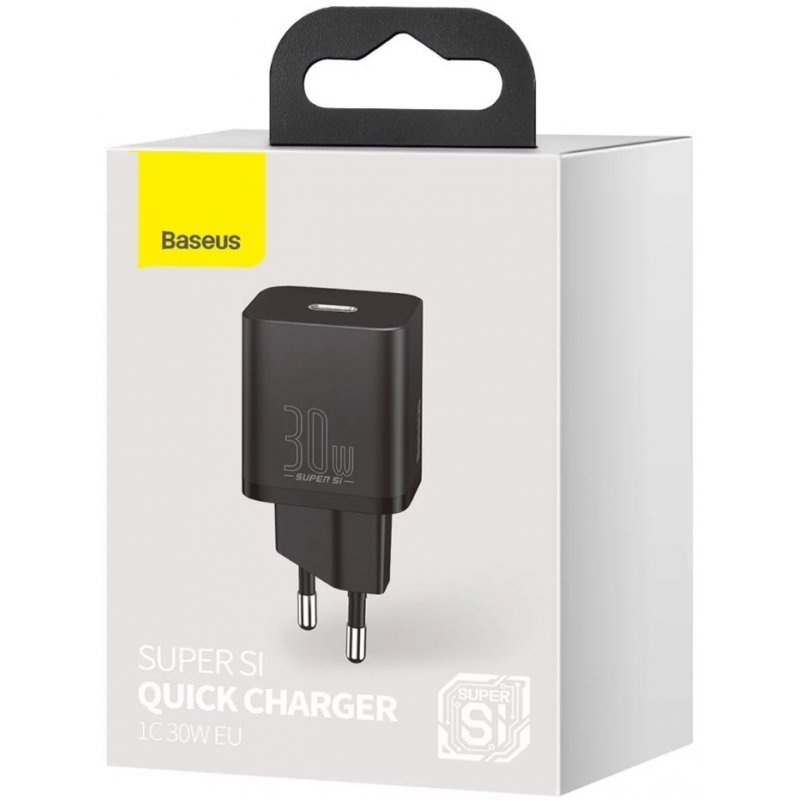 Baseus Travel Charger Super Si 1C Quick Charger PD 30W EU Black (CCSUP-J01)