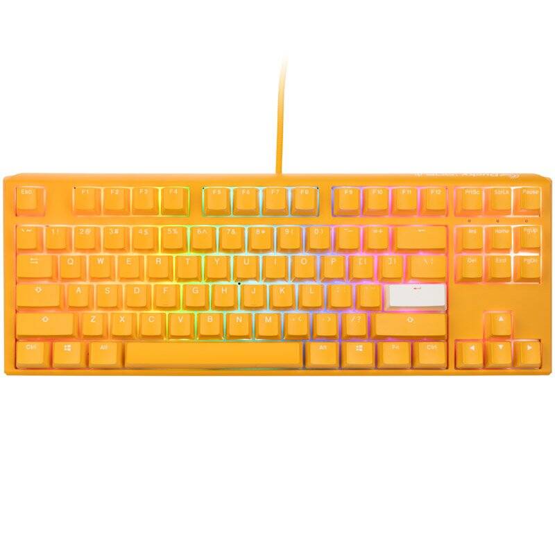 Ducky One 3 Yellow TKL Gaming Tastatur, RGB LED - MX-Silent-Red (US)