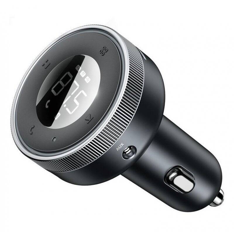 Baseus Car Charger Bluetooth FM Transmitter Enjoy Car with LED display Wireless U+U+3,5mm audio+TF MP3 Charger BT 5.0, 3