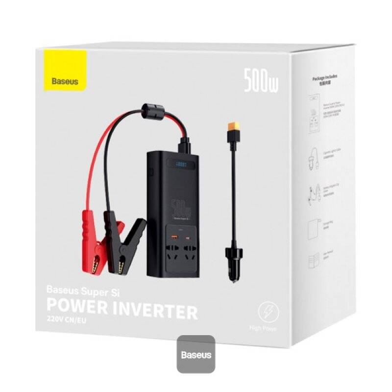 Baseus Power Inverter adaptateur de puissance & onduleur Auto/Indoor 500 W Noir