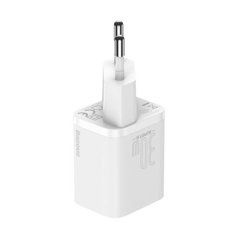 Baseus Travel Charger Super Si 1C Quick Charger PD 30W EU White (CCSUP-J02)