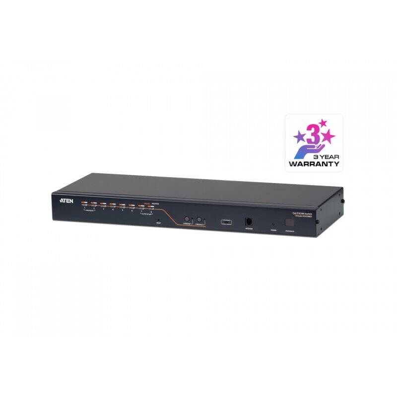 ATEN Commutateur KVM (DisplayPort, HDMI, DVI, VGA) multi-interface Cat 5 à 8 ports et 2 consoles