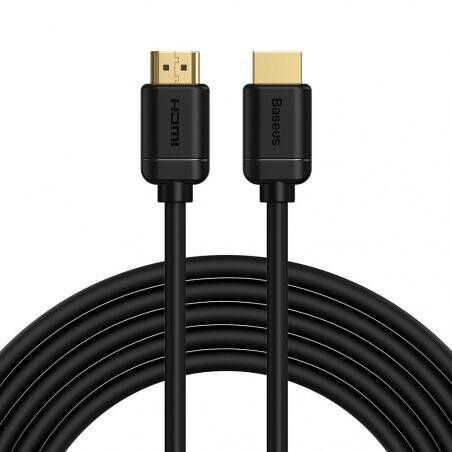 Baseus Video Cable High definition Series HDMI To HDMI 4K 60 Hz, 3D HDR, 18 Gbps, 1m Black (CAKGQ-A01)