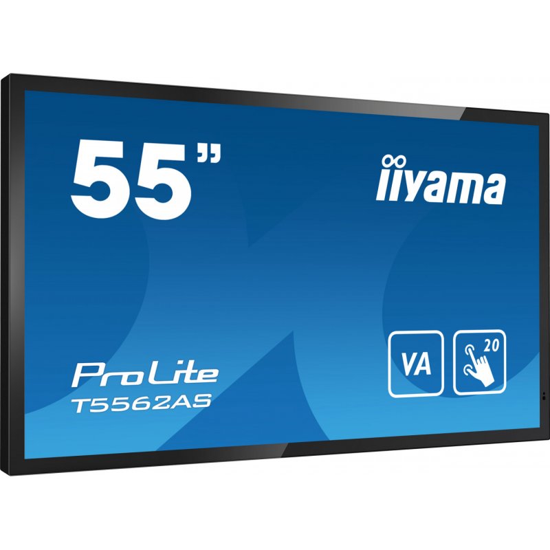 iiyama T5562AS-B1 Signage Display Interactive flat panel 138.7 cm (54.6") VA 500 cd/m² 4K Ultra HD Black Touchscreen Bu