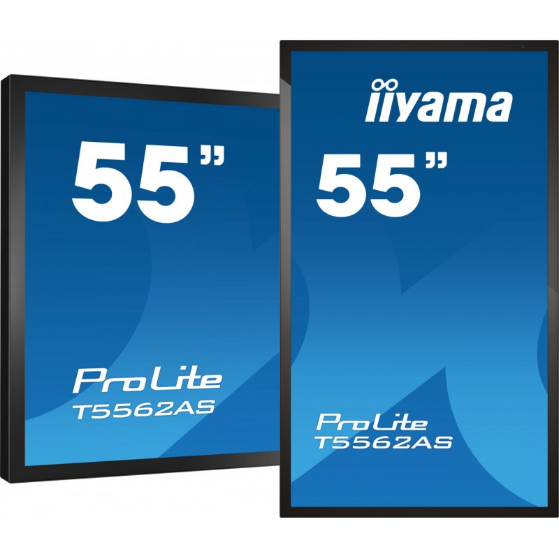 iiyama T5562AS-B1 affichage de messages Écran plat interactif 138,7 cm (54.6") VA 500 cd/m² 4K Ultra HD Noir Écran ta