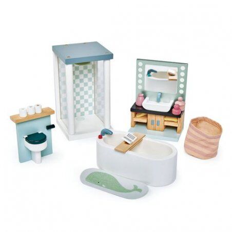 Tender Leaf Toys Dovetail Bathroom Set Salle de bain de poupée